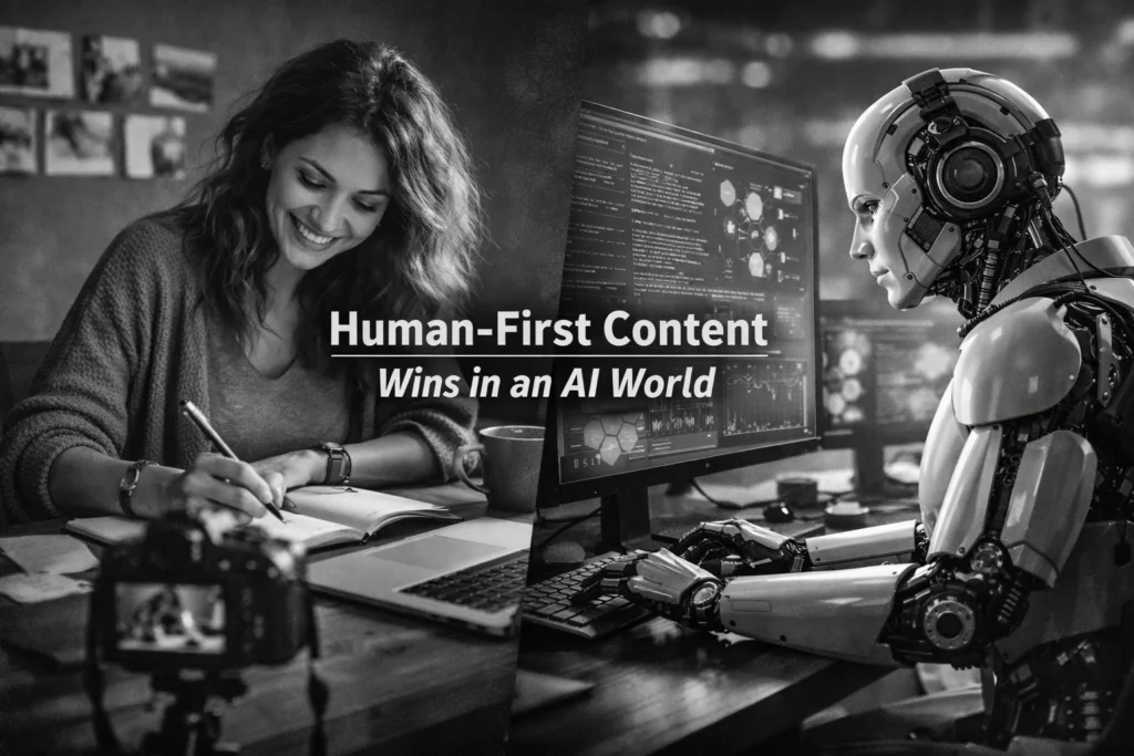 human first content