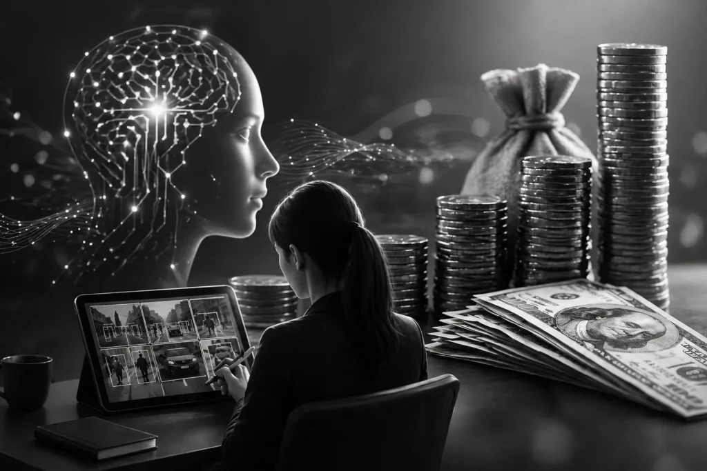 AI-driven finance workspace concept